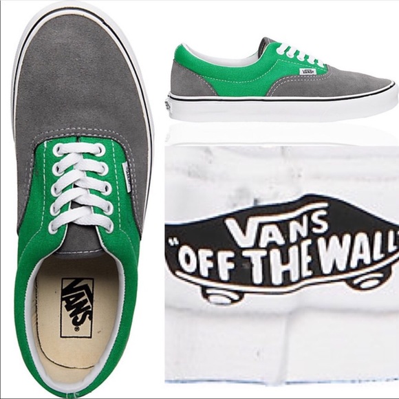 green canvas vans
